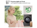 LG Lavadora carga frontal - LG F4A10S8NDK, 8 kg, 1400 rpm, 8 programas, Grafito Silver - Imagen 4