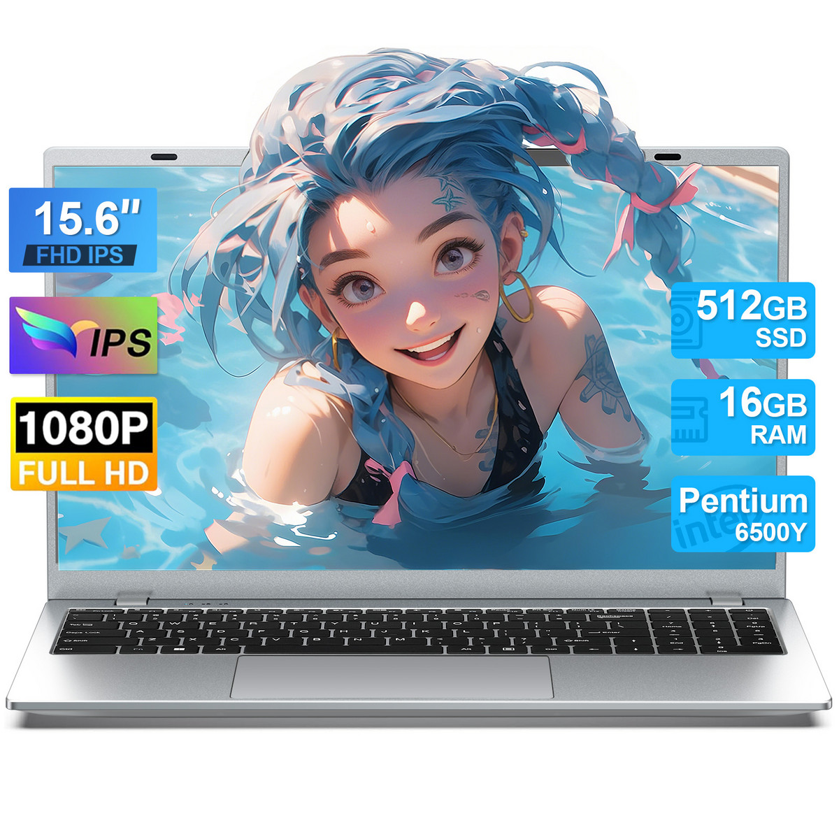 159316233_1 VANWIN Portátil - VANWIN NS275, 15,6 " HD, Intel® Pentium® Gold 6500Y(Frecuencia máxima 3,4 GHz), 16 GB RAM, 512 GB SSD, UHD Graphics, Windows 11 Pro, - Imagen 1