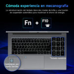 VANWIN Portátil - VANWIN DU711, 17,3 " Full-HD, Intel N95 (Frecuencia máxima 3,4 GHz), 16 GB RAM, 512 GB SSD, GeForce® MX550, Windows 11 Pro, gris - Imagen 5