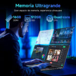 VANWIN Portátil - VANWIN DU711, 17,3 " Full-HD, Intel N95 (Frecuencia máxima 3,4 GHz), 16 GB RAM, 512 GB SSD, GeForce® MX550, Windows 11 Pro, gris - Imagen 6