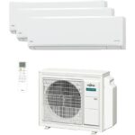 Fujitsu Aire acondicionado Split 3 x 1 - Fujitsu ASY3525U3MI-KN (W) UE50, 1857 fg/h, Wi-Fi, Blanco