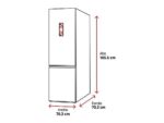 Candy Frigorífico combi - Candy CCG5T718EW1, No Frost, 185.5 cm, Ancho especial 70 cm, 442 l, Tecnología Circle Fresh, Blanco - Imagen 2