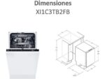 Haier Lavavajillas integrable - Haier XI1C3TB2FB I-Pro Shine Series 4, 11 Servicios, 8 Programas, 44.8 cm, Tercera bandeja, Sin Panelar - Imagen 5