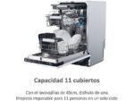 Haier Lavavajillas integrable - Haier XI1C3TB2FB I-Pro Shine Series 4, 11 Servicios, 8 Programas, 44.8 cm, Tercera bandeja, Sin Panelar - Imagen 6