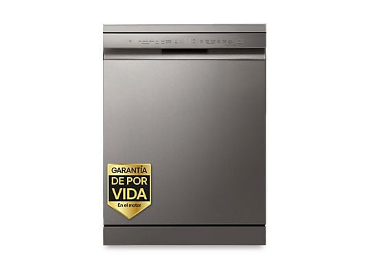 1595847_1 LG REACONDICIONADO Seminuevo Muy bueno Lavavajillas - LG DF355FP, 14 servicios, 9 programas, 60 cm, LED táctil, Tercera bandeja, QuadWash™, Acero inox - Imagen 1
