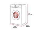 Bosch Lavadora carga frontal - Bosch WGE03200ES,Serie 2, 8 kg, 1.200 rpm, 13 programas, Higiene Plus, Motor EcoSilence, Blanco - Imagen 2