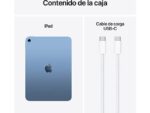 Apple iPad (11ªgen), 256GB, Azul, WiFi, 11", Retina, Chip A16 Bionic, iPadOS 18, Cable de carga USB‑C, Sin Adaptador de corriente - Imagen 8