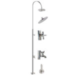 FLEXINOX Ducha solar de piscina - FLEXINOX Con lavapies y anclaje