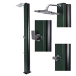 CRM Ducha solar de piscina - CRM Watermixer Rt 30L con Lavapies Verde