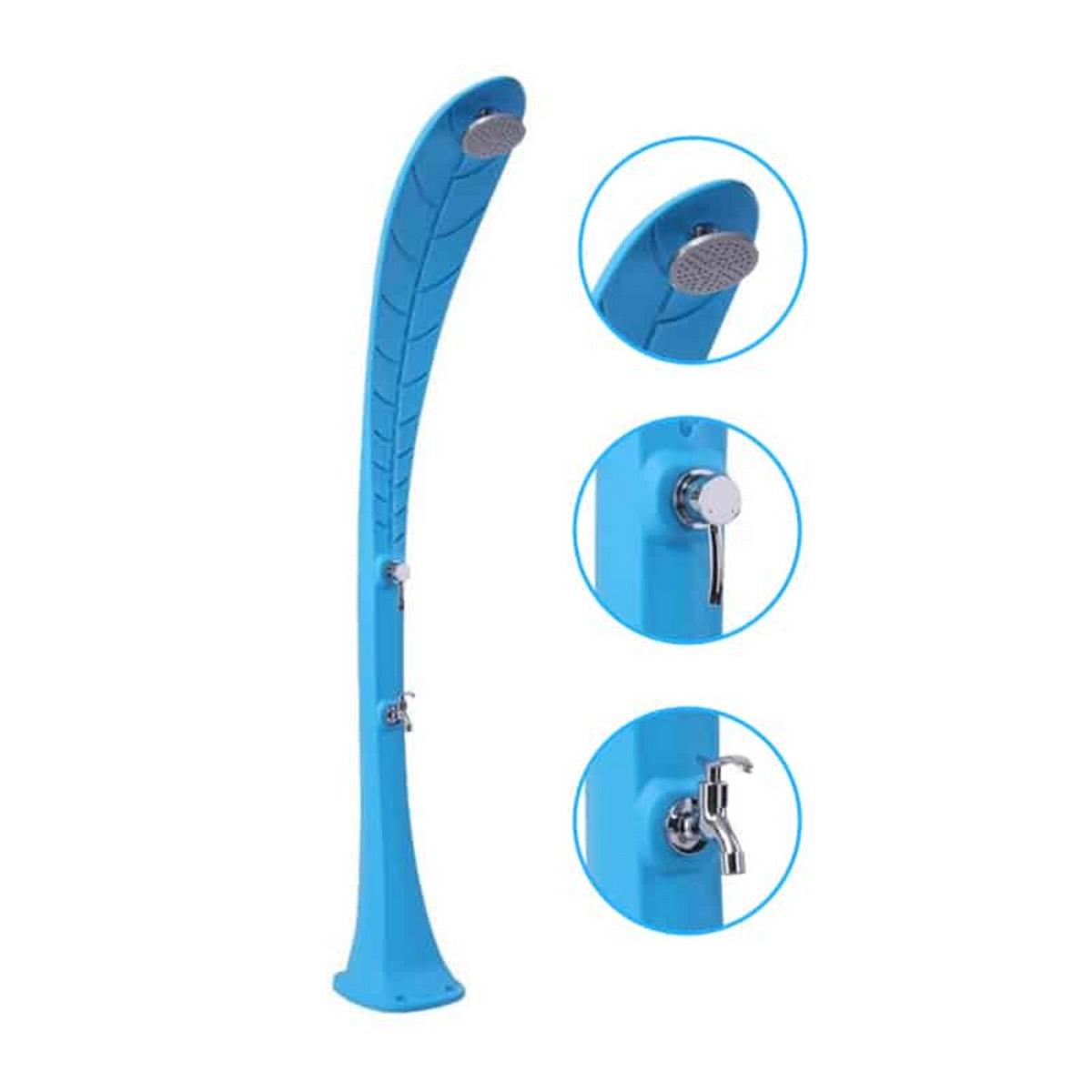 159631963_1 PRODUCTOS Ducha solar de piscina - PRODUCTOS QP Foliage 35L con lavapiés Azul - Imagen 1