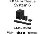 Sony Barra de sonido - Sony BRAVIA Theatre System 6 (HTS60), 5.1 sonido surround, 1000W, Altavoces traseros, Subwoofer, Dolby Atmos, AI Voice Zoom 3, - Imagen 3
