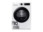 Samsung Secadora bomba de calor - Samsung DV90DG52A0AEEC, 9 kg, 14 programas, Hygiene Care, Inteligencia Artificial y SmartThings Clase C, Blanco