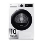 Samsung Secadora bomba de calor - Samsung DV90DG52A0AEEC, 9 kg, 14 programas, Hygiene Care, Inteligencia Artificial y SmartThings Clase C, Blanco