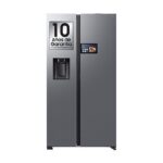 Samsung Frigorífico americano - Samsung Bespoke AI RS90F64EETEF, Mono Cooling, No Frost, 178.4 cm, 621 l, Dispensador de agua y hielo, Balda Botellero