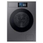 Samsung Lavadora carga frontal - Samsung Bespoke AI WF90F09C4SU3, 9 kg, 1400 rpm, 24 programas, Autodosificación, Clase A, Control por voz, Grafito
