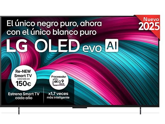 1597386_1 LG TV OLED 42" - LG OLED42C55LA, OLED 4K, Procesador Inteligente α9 AI Processor 4K Gen8, Smart TV, DVB-T2 (H.265), Negro - Imagen 1