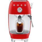 SMEG Cafetera espresso - SMEG ECF03RDEU, 15 bar, 1650 W, Rojo - Imagen 5