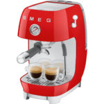 SMEG Cafetera espresso - SMEG ECF03RDEU, 15 bar, 1650 W, Rojo - Imagen 7