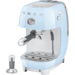 SMEG Cafetera espresso - SMEG ECF03PBEU, 15 bar, 1650 W, Azul pastel - Imagen 4
