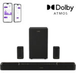 ULTIMEA Barra de sondio con subwoofer - ULTIMEA Skywave F40 Boom - 5.1.2 Sistema de altavoces con Dolby Atmos y 6.5" Subwoofer, Control por App, Bluet