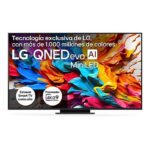LG TV QNED MiniLED 75" - LG 75QNED9MA6B, UHD 4K Inalámbrico, Procesador Inteligente α9 AI Processor 4K Gen8, Smart TV, DVB-T2 (H.265), Negro