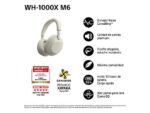 Sony Auriculares inalámbricos - Sony WH-1000XM6, Cancelación ruido, 30h Autonomía, Hi-Res, Carga Rápida, Cómodo, Plegable, iOS/Android, Plata - Imagen 2