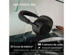 Sony Auriculares inalámbricos - Sony WH-1000XM6, Cancelación ruido, 30h Autonomía, Hi-Res, Carga Rápida, Cómodo, Plegable, iOS/Android, Plata - Imagen 7