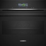 Siemens Horno compacto - Siemens CB734G1B1, Multifunción, Hidrolítico, 47 l, autolimpieza oxyLitic, App Home Connect, 60 cm, Negro