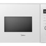 Midea Microondas con grill integrable - Midea MBMTG925E-BK, 900 W, 1200W Potencia Grill, 7 Funciones, 25l, Cristal Blanco
