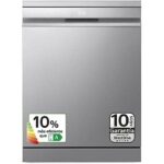 LG REACONDICIONADO Seminuevo Muy bueno Lavavajillas - LG DF587HVS, 10 servicios, 10 programas, 60 cm, Lavado a vapor, Acero antihuellas