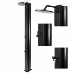CRM Ducha solar de piscina - CRM Bold 40L Negro con Lavapiés