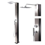 CRM Ducha solar de piscina - CRM Bora 40L Inox Cuadrado con Lavapiés