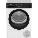 Beko Secadora bomba de calor - Beko BM3T49240W, 9 kg, 15 Programas, Motor ProSmart Inverter, Pantalla digital, Aqua Wave, Blanco