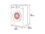 Infiniton Lavadora carga frontal - Infiniton WM-S72ADX, 7 kg, 1200rpm, 15 Programas, Inverter, Antialérgenos, Dark Inox - Imagen 2