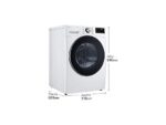 LG Secadora bomba de calor - LG RH18U8AVCW, 18 kg, 15 programas, 6 Motion™, Eco Hybrid™, Blanco - Imagen 3
