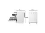 LG Lavavajillas - LG DF375HWS, 14 servicios, 10 programas, 60 cm, LED táctil, Tercera bandeja, TrueSteam™, QuadWash™, Blanco - Imagen 3