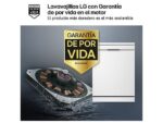 LG Lavavajillas - LG DF375HWS, 14 servicios, 10 programas, 60 cm, LED táctil, Tercera bandeja, TrueSteam™, QuadWash™, Blanco - Imagen 4