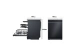 LG Lavavajillas - LG DF375HMS, 14 servicios, 10 programas, 60 cm, LED táctil, Tercera bandeja, TrueSteam™, QuadWash™, Acero negro grafito antihuellas - Imagen 3