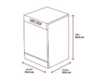 Hisense Lavavajillas - Hisense HS673A90X, 16 servicios, 7 programas, 59.9 cm, Conectividad Wi Fi, Tercera bandeja, Inox - Imagen 3