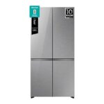 Hisense Frigorífico americano - Hisense RQ5P605NSVE, No Frost, 190 cm, 591 L, Kitchen Fit, Cajón de vacío, Cristal Inox