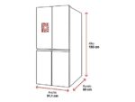 Hisense Frigorífico americano - Hisense RQ5P605NSVE, No Frost, 190 cm, 591 L, Kitchen Fit, Cajón de vacío, Cristal Inox - Imagen 2