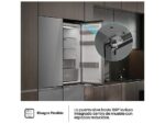Hisense Frigorífico americano - Hisense RQ5P605NSVE, No Frost, 190 cm, 591 L, Kitchen Fit, Cajón de vacío, Cristal Inox - Imagen 8