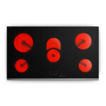 KLARSTEIN Placa de vitrocerámica - KLARSTEIN VeroSteel, 5 zonas, 91 cm, Negro - Imagen 2