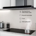 KLARSTEIN Placa de vitrocerámica - KLARSTEIN VeroSteel, 5 zonas, 91 cm, Negro - Imagen 6