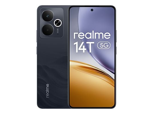 1603780_1 realme Móvil - realme 14T 5G, Black, 256 GB, 8 GB, 6.67" AMOLED 120 Hz, Dimensity 6300, 6000 mAh - Imagen 1