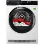 AEG Secadora bomba de calor - AEG TR839T4PB, 9 Kg, 12 programas, Función Anti-arrugas, Motor inverter, Blanco