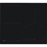 AEG Placa inducción - AEG TO63IQ00IT, 3 Zonas, Zona grande 28 cm, Función Puente, Resistente a los arañazos, 58 cm, Negro Mate