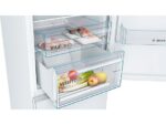 BOSCH Frigorífico combi - BOSCH KGN362WED, Serie 4, Total No Frost, 186 cm, 326 l, Cajón VitaFresh, Sistema MultiAir Flow, Blanco - Imagen 6