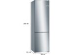 Bosch Frigorífico combi - Bosch KGN39VIEB, Total NoFrost, 203 cm, 368 l, Cajón VitaFresh, Perfect Fit, Acero antihuellas - Imagen 8
