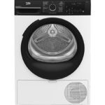 Beko Secadora bomba de calor - Beko BM3T48249W, 8 kg, 15 Programas, Motor ProSmart Inverter, Pantalla digital, AquaWave, Blanco
